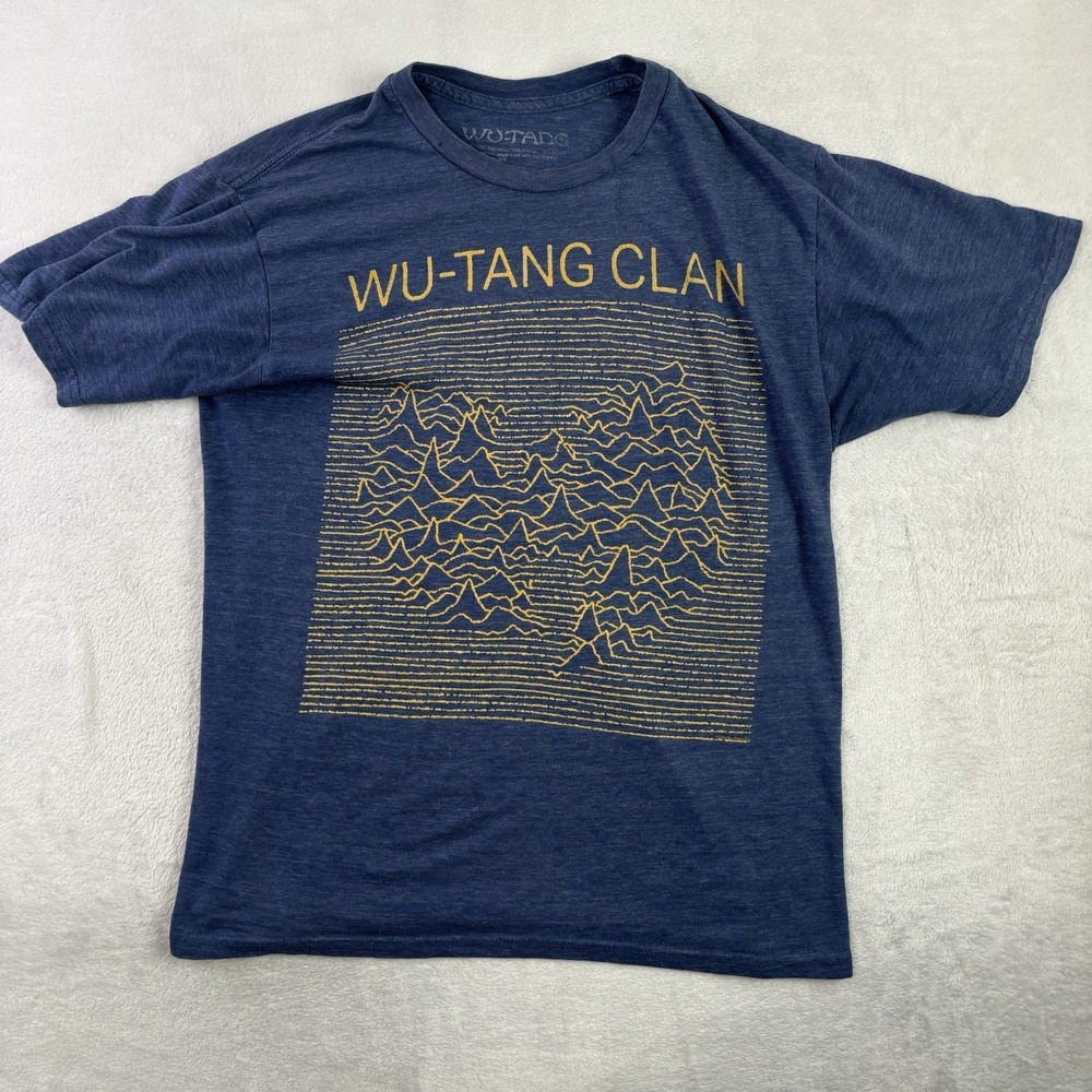 Wu-Tang Clan Mountains Peaks Blue Short Sleeve Graphic Shirt Men's Medium